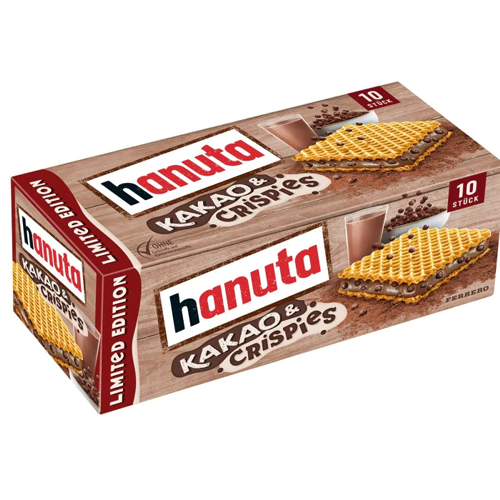 Hanuta Cocoa & Crispies Wafers Limited Edition - 10 Pack