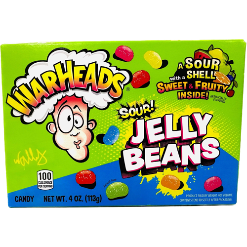 Warheads Jelly Beans Sour Theatre Box