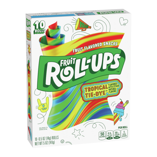 Tiktok Fruit Roll-ups Tropical Tie-Dye 10 Pack