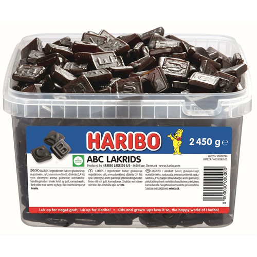 Haribo ABC licorice - 2.45 kg.
